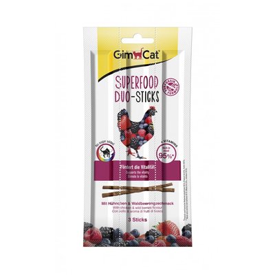 Ласощі для котів GimCat Superfood Duo-Sticks з куркою 3 шт 4002064420578 фото