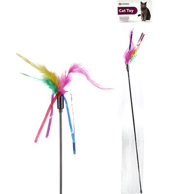 Іграшка для котів Flamingo Teaser Feathers, 48 см 5400274529804 фото