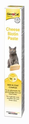 Паста GimCat Cheese Biotin Paste для здоров'я та краси вовни та шкіри у котів 100 гр 4002064401010 фото