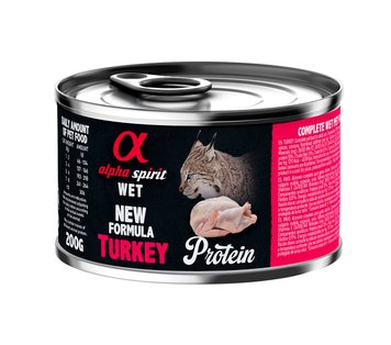 Alpha Spirit Turkey for Adult Cat влажный корм с индейкой для котов 200 гр 8436586311247 фото