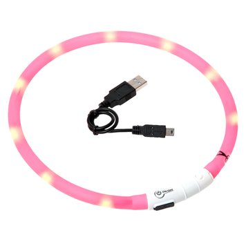 Flamingo Dog Led Nera Visio ошейник для светящихся собак, 70 см, розовый 5400585012156 фото