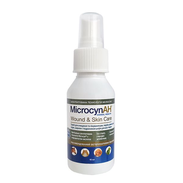 Microcyn Wound&Skin Care Spray спрей для догляду за пошкодженнями шкіри у тварин, 60 мл 7502273997559 фото