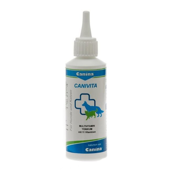 Витамины Canina Canivita тоник для укрепления здоровья кошек и собак 100 мл 4027565110001 фото