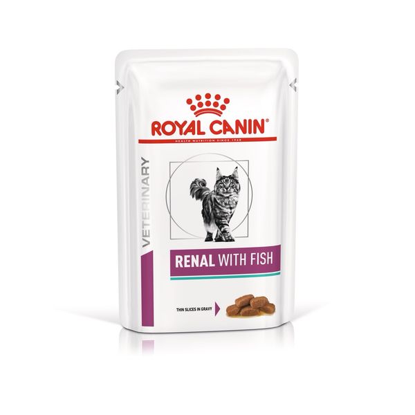 Royal Canin Renal Feline Fish Pouches вологий корм для котів із захворюваннями нирок 85 гр 9003579000526 фото