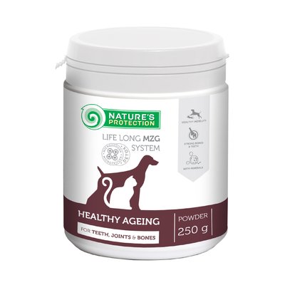 Мінеральна добавка Nature's Protection Ageing Formula для зміцнення здоров'я у літніх котів та собак 250 гр CAN451425 фото
