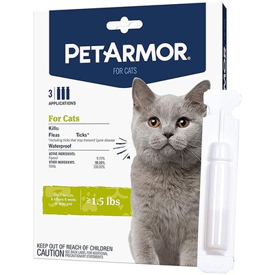 Краплі від бліх, кліщів та вошей PetArmor Cats для котів від 0.68 кг 1 піп 815249012895 фото