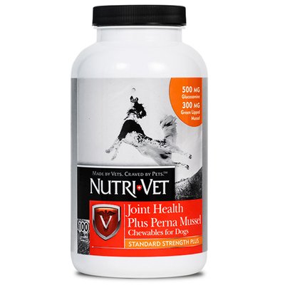 Вітаміни Nutri-Vet Joint Health Plus Perna Mussel для зміцнення зв'язок та суглобів у собак 100 табл 66667 фото