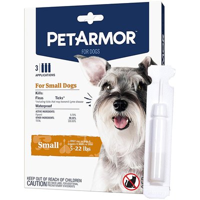 Краплі від бліх, кліщів та вошей PetArmor Small для собак вагою 2.2 - 10 кг, 1 піп 815249012857 фото