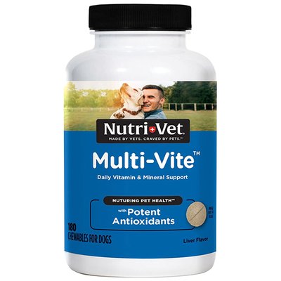 Вітаміни для зміцнення імунітету у собак Nutri-Vet Multi-Vite 180 табл 93529 фото