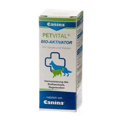 Вітаміни Canina Petvital Bio-Aktivator з амінокислотами для зміцнення імунітету у котів та собак 20 мл 4027565712007 фото