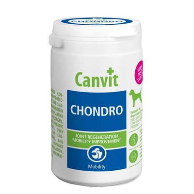 Витамины Canvit Chondro for dogs для здоровья суставов у собак 230 гр 8595602507306 фото
