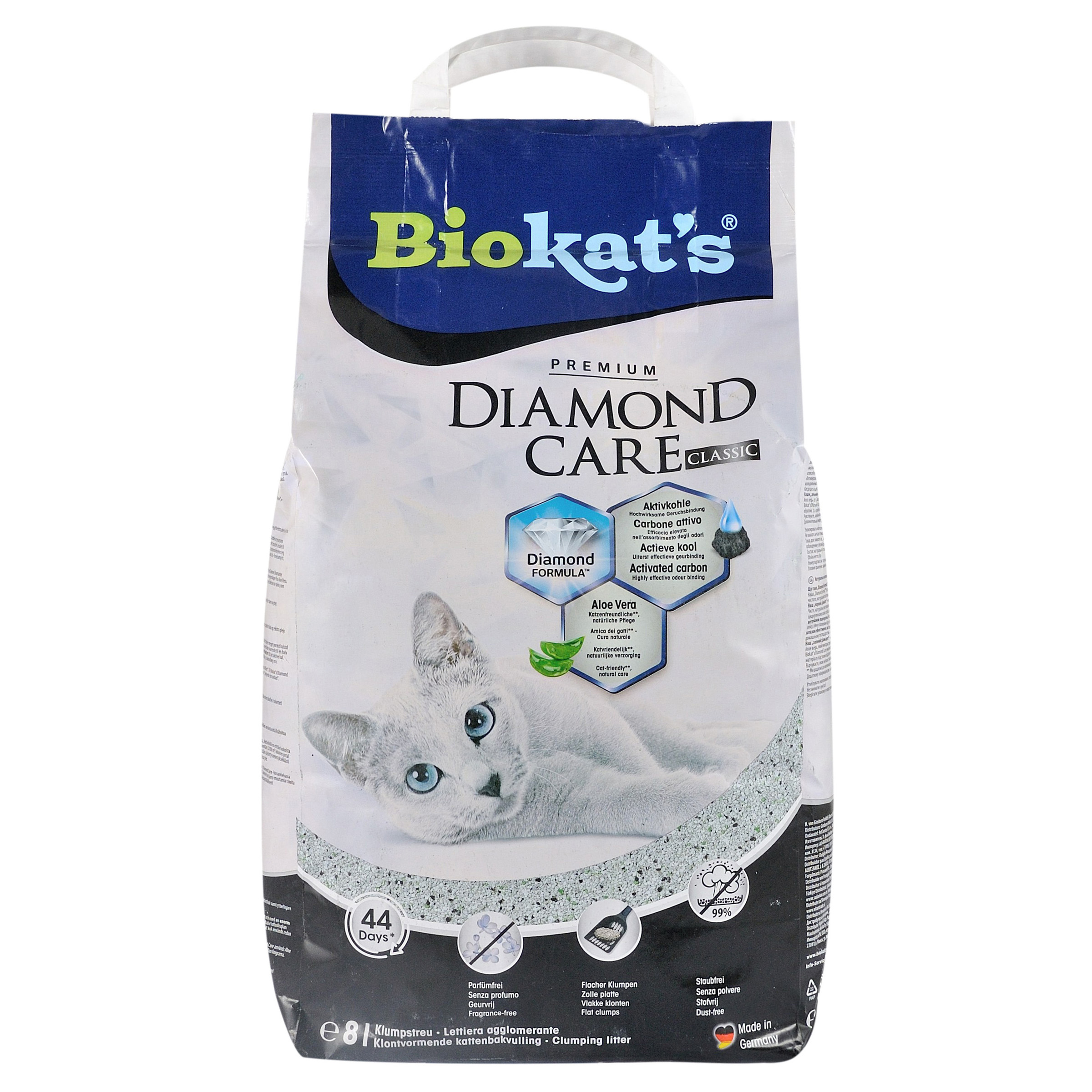 Фото - Кошачий наполнитель Biokats Бентонітовий наповнювач Biokat's Diamond Classic 8 л 