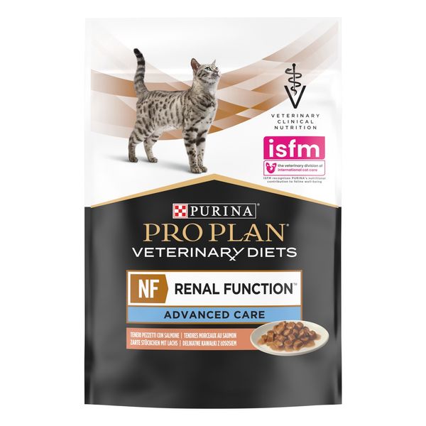 Purina Veterinary Diets NF Renal вологий корм для котів з захворюваннями нирок з лососем 85 гр х 10 шт 7613287873699 фото