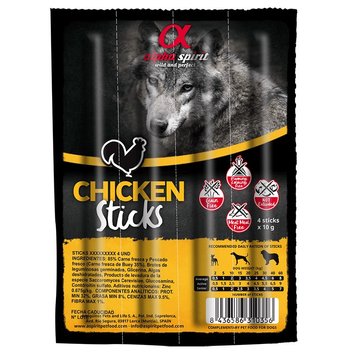 Alpha Spirit Chicken Sticks for Dogs ласощі для собак з куркою 4 шт х 10 гр 48 грн фото