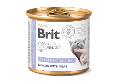 Корм Brit VD Cat Gastrointestinal вологий для котів із захворюваннями ШКТ 200 гр 8595602549856 фото