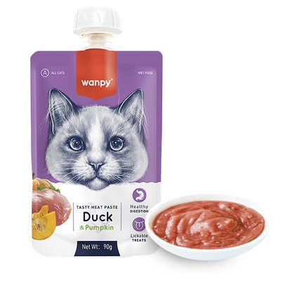 Крем-суп для котів Wanpy Duck & Pumkin з качкою 90 гр RAС-39 фото