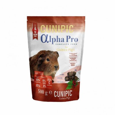 Корм Cunipic Alpha Pro для молодих і дорослих морських свинок 500 гр 8437013149563 фото
