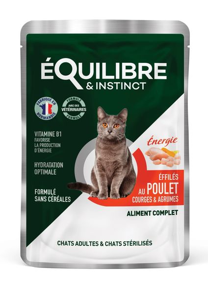 Equilibre & Instinct вологий корм для стерилізованих котів з куркою у соусі 85 гр 13428460079734 фото