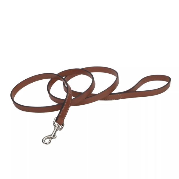 Coastal Circle-T Dog Leash повідець шкіряний для собак, 1.8 м х 1.6 см, бежевий 01065_TAN06 фото