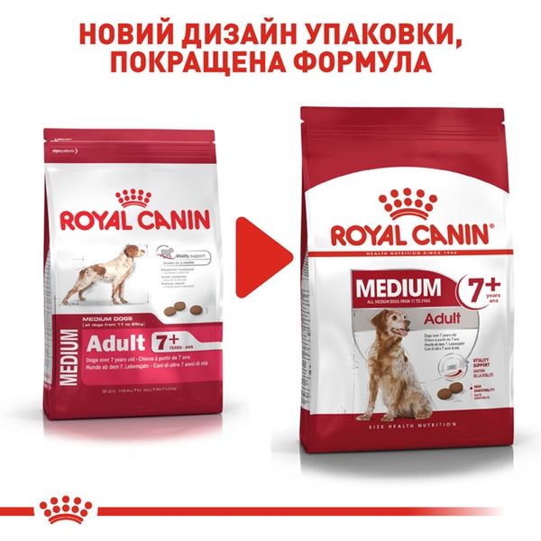 Royal Canin Medium Adult 7+ сухой корм для пожилых собак средних пород 4 кг 3182550708203 фото