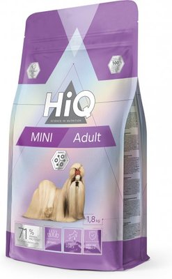 Корм HiQ Mini Adult сухий з м'ясом птиці для дорослих собак малих порід 1.8 кг HIQ46389 фото