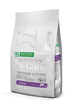 Nature's Protection Superior Care White Dogs GF Junior All Breeds сухой корм для щенят с белым окрасом шерсти 10 кг NPSC45672 фото