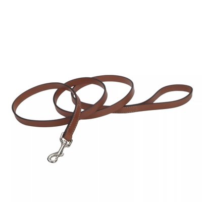 Повідець шкіряний для собак Coastal Circle-T Dog Leash, 1.8 м х 1.6 см, коричневий 01065_CHT06 фото