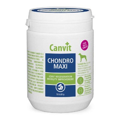 Вітаміни Canvit Chondro Maxi for dogs для здоров'я суглобів у великих собак 500 гр 8595602507313 фото