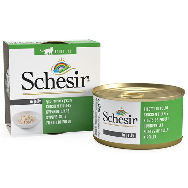 Schesir Chicken Can вологий корм для котів з куркою у желе 85 гр 8005852750129 фото