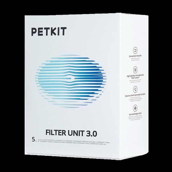 Petkit Fountain Filter Unit 3.0 змінний фільтр для поїлок Petkit Eversweet, 5 шт P4161 фото