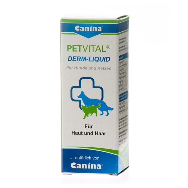 Вітаміни Canina PETVITAL Derm-Liquid для здоров'я шкіри та вовни 25 мл 4027565702206 фото