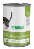 купить Nature's Protection Kitten with Beef & Turkey hearts влажный корм с говядиной и индюшиными сердцами для котят 400 гр KIK45610 фото