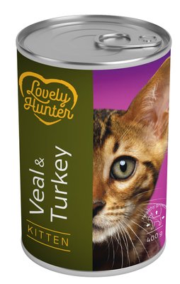 Корм Lovely Hunter Kitten Veal and Turkey вологий з телятиною та індичкою для кошенят 400 гр LHU45346 фото