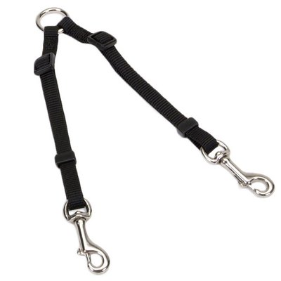 Поводок-спарка для собак Coastal 2 Dog Adjustable Coupler, 2 х 60 см, черный 00369_BLK24 фото