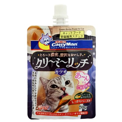Рідкі ласощі CattyMan Creamy Bonito з макрелью для котів 70 гр 4976555822038 фото
