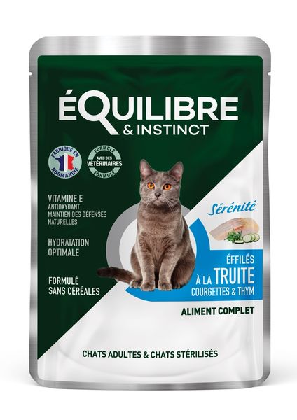 Equilibre & Instinct влажный корм для стерилизованных котов с форелью в соусе 85 гр 13428460079758 фото