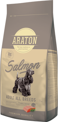 Корм ARATON SALMON Adult All Breeds сухий з лососем для дорослих собак усіх порід 15 кг ART47471 фото