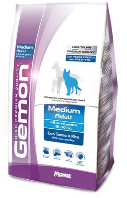 Корм Gemon Dog Medium Adult Tonno сухий з тунцем та рисом для дорослих собак середніх порід 3 кг 8009470386098 фото