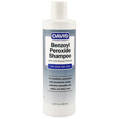 Шампунь для лікування дерматитів, демодекозу, акне у собак і котів Davis Benzoyl Peroxide Shampoo 355 мл BPS12 фото