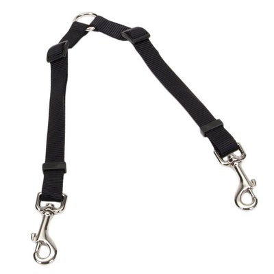 Повідець-спарка для собак Coastal 2 Dog Adjustable Coupler, 2 х 90 см, чорний 00669_BLK36 фото