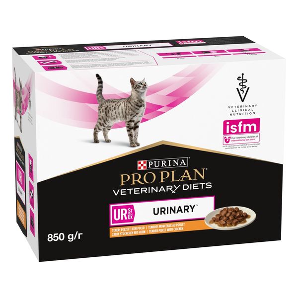 Purina Veterinary Diets UR Urinary вологий корм для котів із сечокам'яною хворобою 85 гр х 10 шт 8445290093592 фото