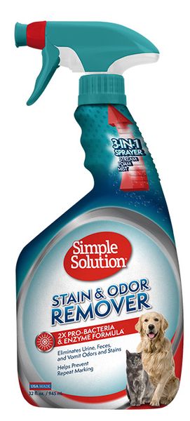 Simple Solution Extreme Stain & Odor Remover нейтрализатор запаха и пятен от животных с про-бактериями 946 мл 0010279110775 фото