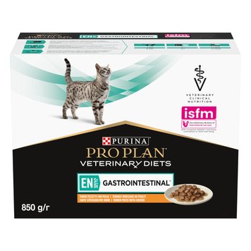 Purina Veterinary Diets EN Gastrointestinal вологий корм для котів із захворюваннями шлунково-кишкового тракту 85 гр х 10 шт 8445290093561 фото