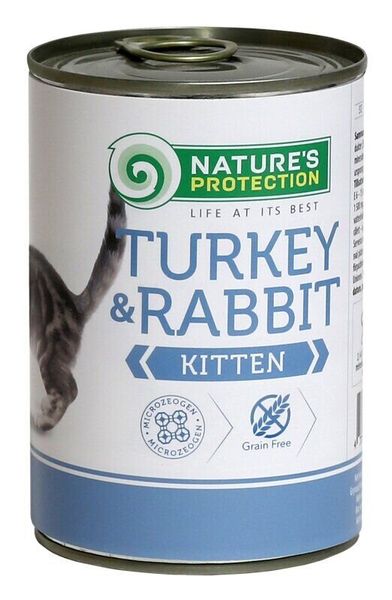 Корм Nature's Protection Kitten Turkey & Rabbit вологий з індичкою та кроликом для кошенят 400 гр KIK24634 фото