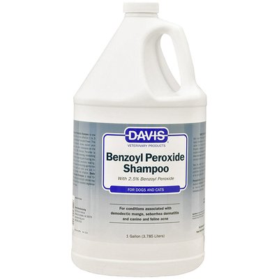 Шампунь для лікування дерматитів, демодекозу, акне у собак і котів Davis Benzoyl Peroxide Shampoo 3.79 л BPSG фото