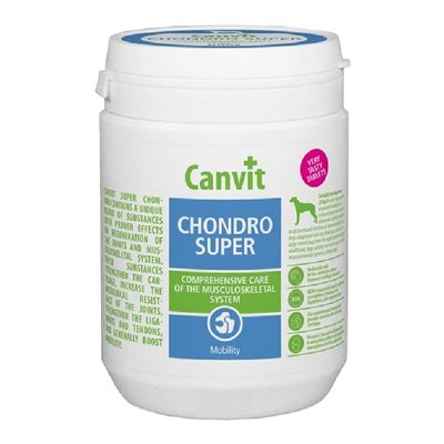 Вітаміни Canvit Chondro Super for dogs для здоров'я суглобів у собак 500 гр 8595602508150 фото