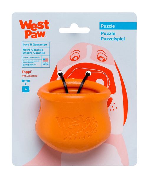 West Paw Toppl Dog Toy іграшка для собак помаранчева, 8 см 0747473750208 фото