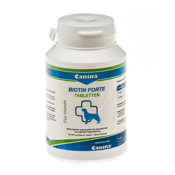 Canina Biotin forte витамины для здоровья шерсти и кожи у собак 60 табл 4027565101108 фото