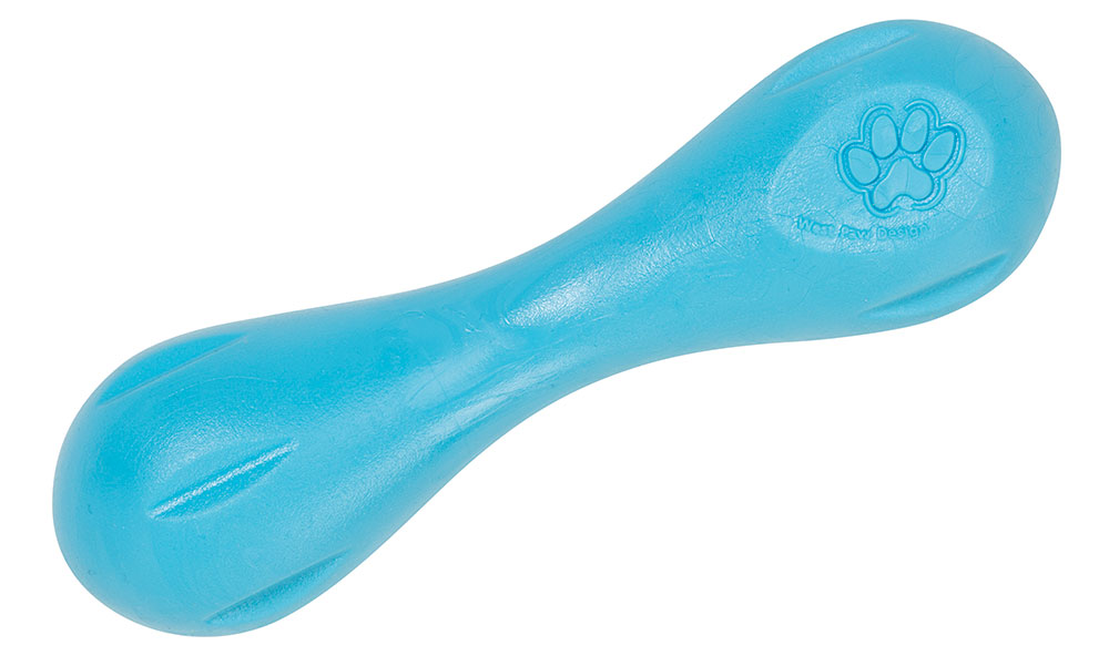 Фото - Іграшка для собаки West Paw Іграшка для собак  Hurley Dog Bone блакитна, 15 см 