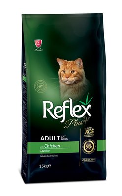 Корм Reflex Plus Cat Adult Chicken сухий з куркою для дорослих котів 15 кг RFX-403 фото